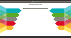 Desktop Screenshot of krishnauniversity.net